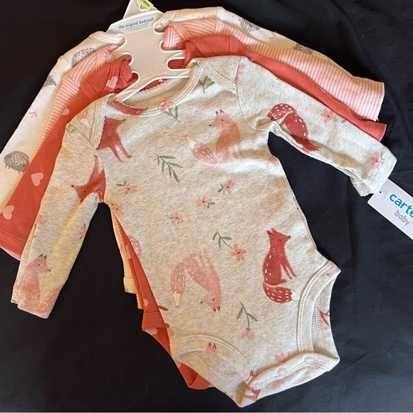 New Carter’s 7pc fall winter lot girl clothes 3 mo 3M romper fleece jacket NWT - Picture 5 of 8